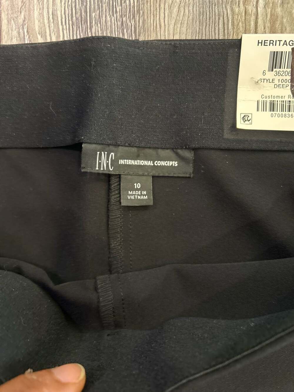 INC Heritage Career Bootcut Pants with Button Hem Size 10 - Picture 2 of 8